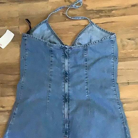 Denim halter summer dress - Picture 3 of 4